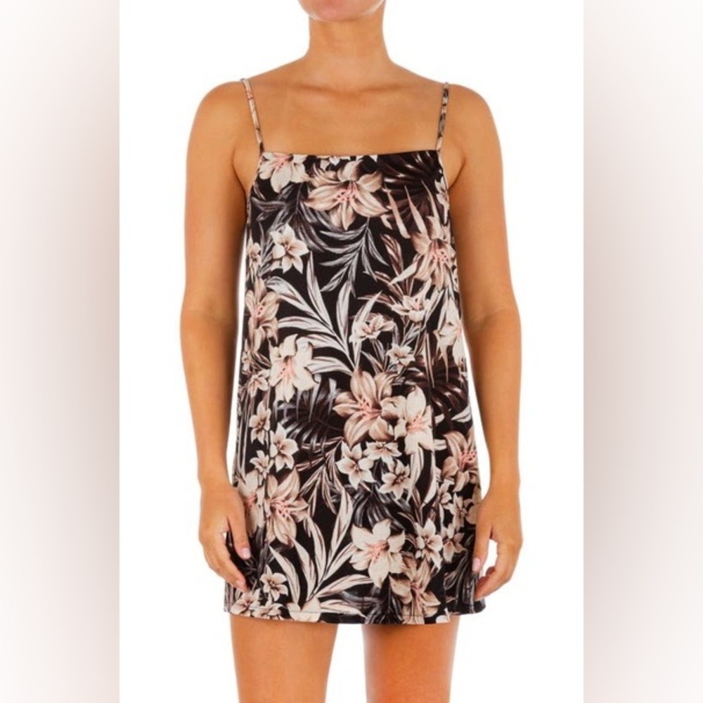 Hurley black floral cover up